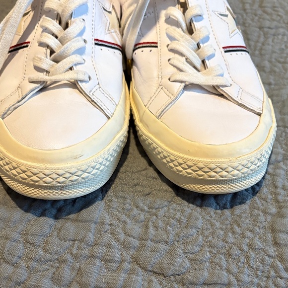 Converse White Star Sneakers with Red and Blue Accents - Picture 6 of 8